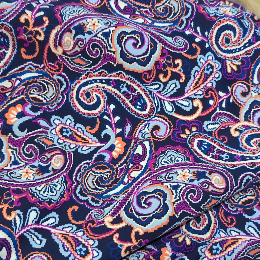 Lands' End Underwire Wrap Tankini Top Deep Sea Paisley Mix - Picture 7 of 13